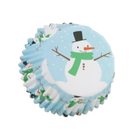 Θήκες αλουμινίου για cupcakes - Χιονάνθρωπος