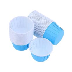 Baking cups - γαλάζια - λευκό εσωτερικό - 50τμχ