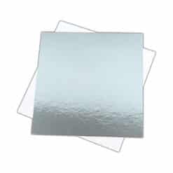 Δίσκος τετράγωνος ασημί/λευκό - 15εκ - 1.5mm